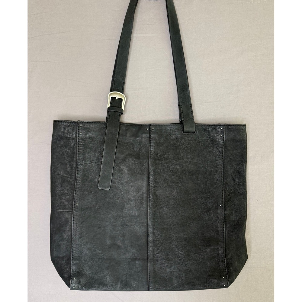 Lucky Brand Leather Tote Womens Large Buckle Shoulder Bag